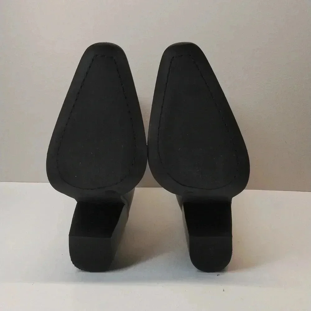 Vince Camuto Black Leather Pointed Toe Ankle Boots